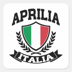Aprilia Italia Quadratischer Aufkleber