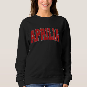 APRILIA ITALY Varsity Style Vintag Retro Italienis Sweatshirt