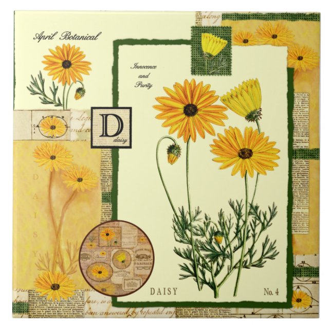 Aprils Blume Fliese (Vorderseite)