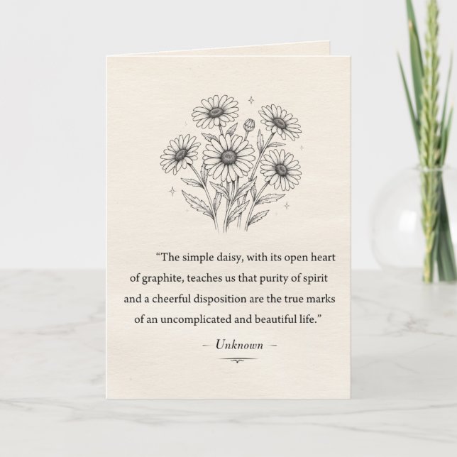 Aprils Daisy Karte (Vorderseite)