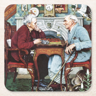 Aprilscherz, 1943 rechteckiger pappuntersetzer