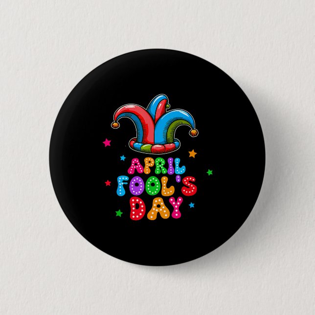 Aprilscherz April 1. Scherz Witz Lustiges Geschenk Button (Vorderseite)