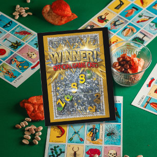 Aprilscherz Fake Scratch Off Gewinner Streich Postkarte