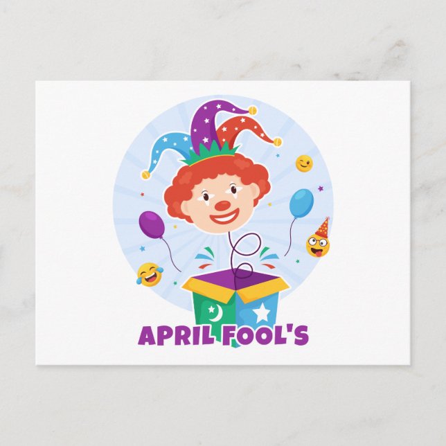 Aprilscherz Feiertagspostkarte (Vorderseite)