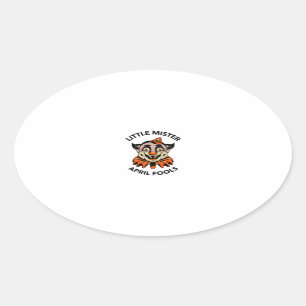 Aprilscherz-Narr-Narr-Narren Ovaler Aufkleber