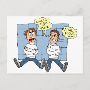 Aprilscherz Postkarte