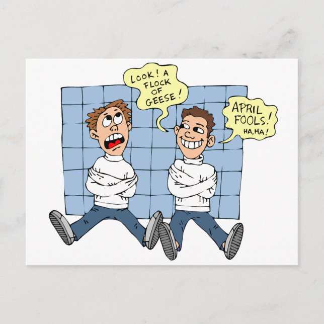 Aprilscherz Postkarte (Vorderseite)
