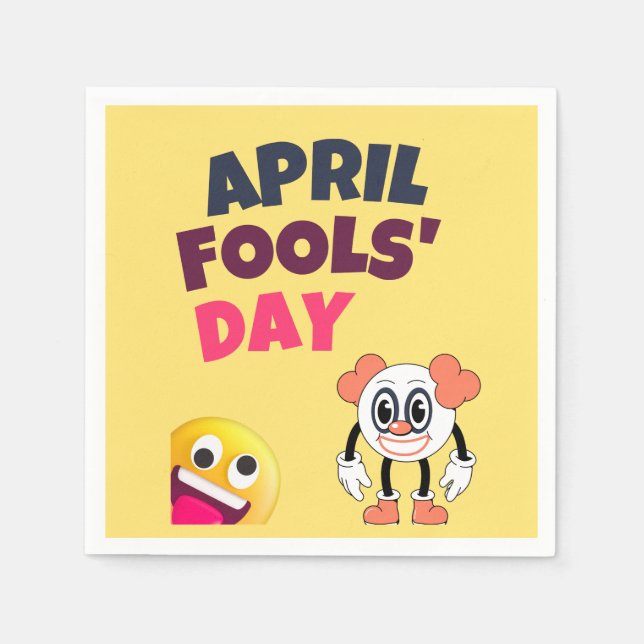 Aprilscherz Serviette (Vorderseite)