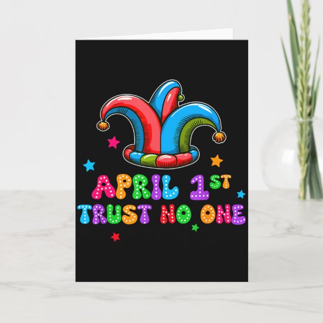 Aprilscherz Vertrauen 1. April Streich Scherzgesch Karte (Vorderseite)