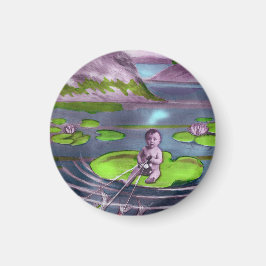 Aprilscherz Vintage französische Postkarte Magnet