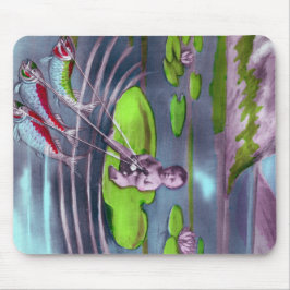 Aprilscherz Vintage französische Postkarte Mousepad