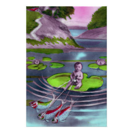 Aprilscherz Vintage französische Postkarte Poster