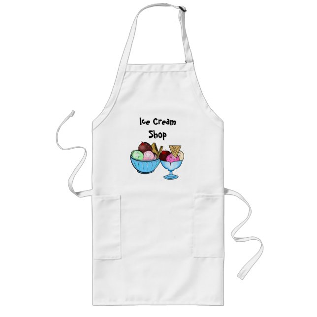 Apron Eiscreme Shop Lange Schürze (Vorne)