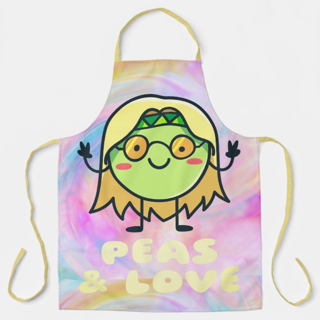 Apron Peas & Love Tie Dye Schürze (Vorderseite)