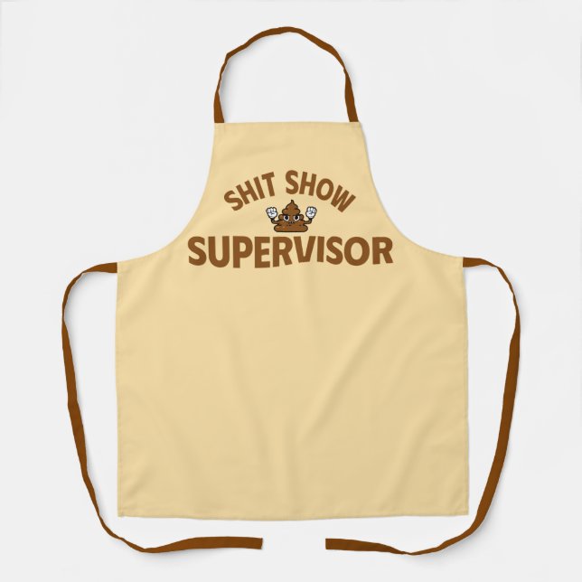 Apron Shhh Show Supervisor Funny Cooking  Schürze (Vorderseite)
