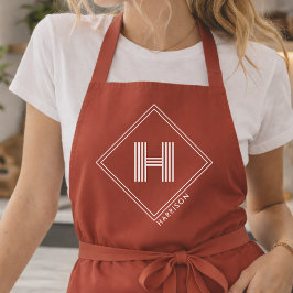 Apron | Stylish Geometric Initial Monogram Schürze