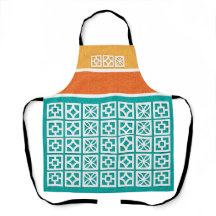 Apron Unisex mit Mid-Century Modern Breeze Blocks