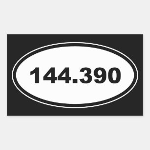 APRS-Frequenz 144.390 Amateurfunksender Rechteckiger Aufkleber