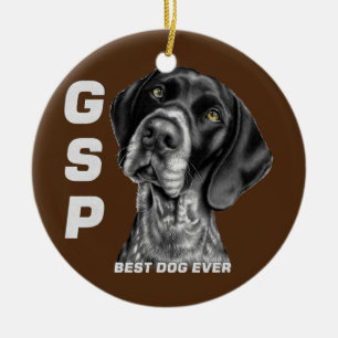 APS Deutscher Kurzer Hasenpointer Dog Mama Vater B Keramik Ornament