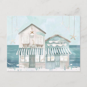 Aqaurell Illustration Strand Landschaft pastell  Postkarte
