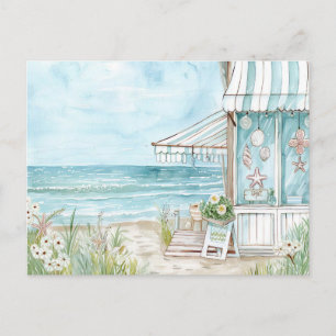 Aqaurell Illustration Strand Landschaft pastell Postkarte