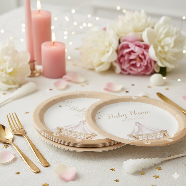 Aqiqah Party Personalisiert Islamic Baby Celebrati Pappteller (Von Creator hochgeladen)