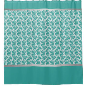 Aqua Abstract Eleganter Duschvorhang