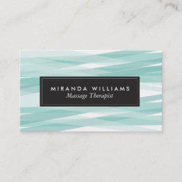 Aqua Abstrakt Ribbons Business Cards Visitenkarte
