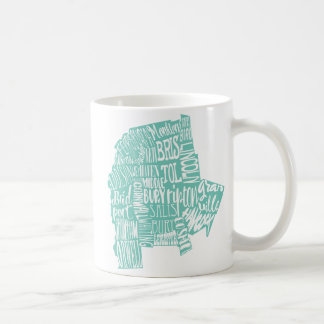 Aqua-Addison County Typografie-Tasse Tasse