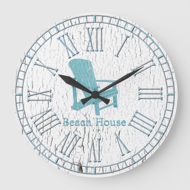 Aqua Adirondack leitet Ihren Text Große Wanduhr (Vorderseite)