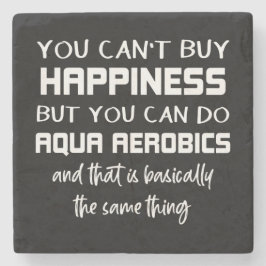 Aqua Aerobics ist Glück Funny Water Aerobic Steinuntersetzer