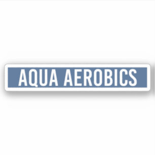 Aqua Aerobics Minimalistisches Wasser Aerobic Gesc Aufkleber