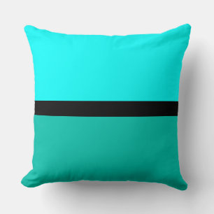 Aqua & Amazonite - Festfarbiger Hintergrund Kissen
