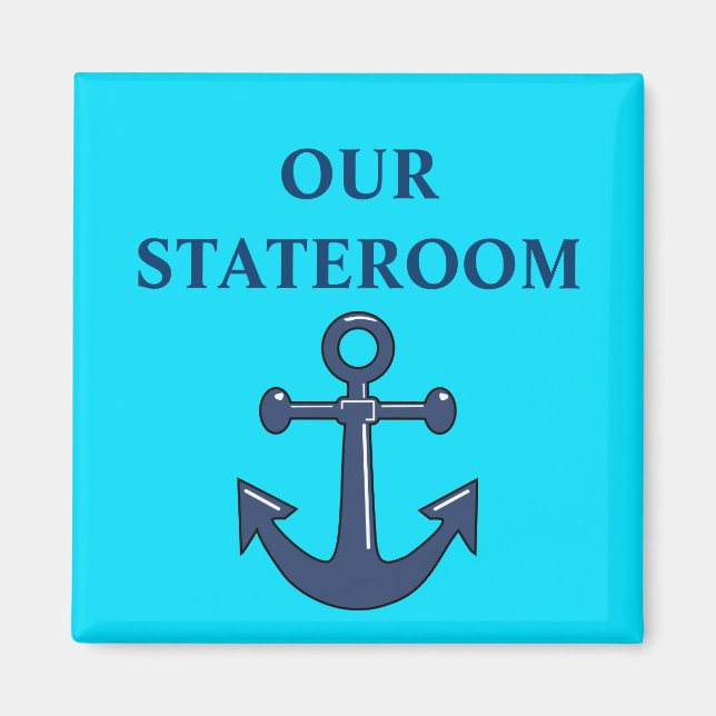Aqua Anchor Cabin Door Marker Magnet (Vorne)