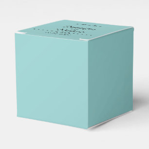 Aqua and Black Elegante Wedding Favor Box Geschenkschachtel