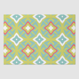 Aqua and Chartreuse Tiki Tissue Paper Seidenpapier