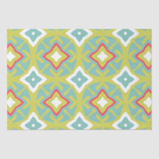 Aqua and Chartreuse Tiki Tissue Paper Seidenpapier