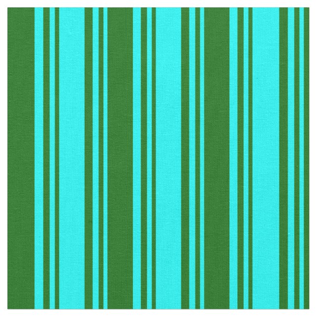 Aqua and Dark Green Lines Pattern Stoff (Nahaufnahme)