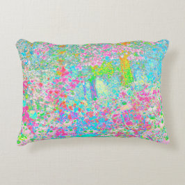 Aqua and Hot Pink Sunrise in My Rubio Garden Dekokissen