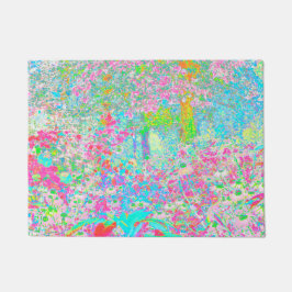 Aqua and Hot Pink Sunrise in My Rubio Garden Fußmatte