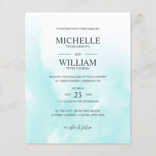 Aqua Aqua Schlichte, elegante Hochzeit