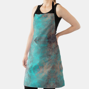 Aqua Aquamarin Blue Gran Abstrakte Kunst, Dichtung Schürze