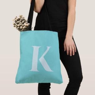 Aqua Aquamarin Custom Modern Monogram Summer