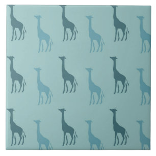 Aqua Aquamarin Giraffe Animal Fliese