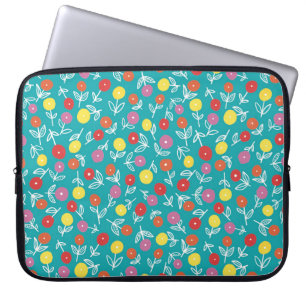 Aqua/Aquamarin Kids Floral Ditsy Laptopschutzhülle