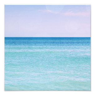 Aqua Aquamarin Lavendel Ocean Waves Tropical Beach Fotodruck