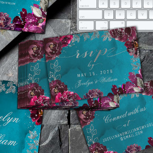 Aqua Aquamarin Merlot Jewel Tone UAWG Online Card Visitenkarte