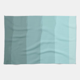 Aqua Aquamarin Mint Blaue Abstrakte Streifen Handtuch