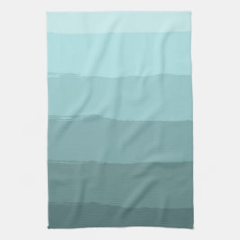 Aqua Aquamarin Mint Blaue Abstrakte Streifen Handtuch