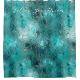 Aqua Aquamarin Türkis Glam Dreams Duschvorhang